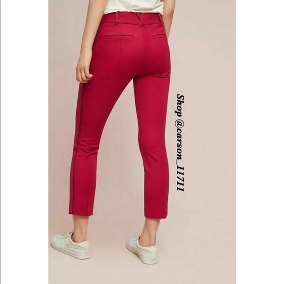 Anthropologie The Essential Striped Slim Trouser 4 - Picture 3 of 3